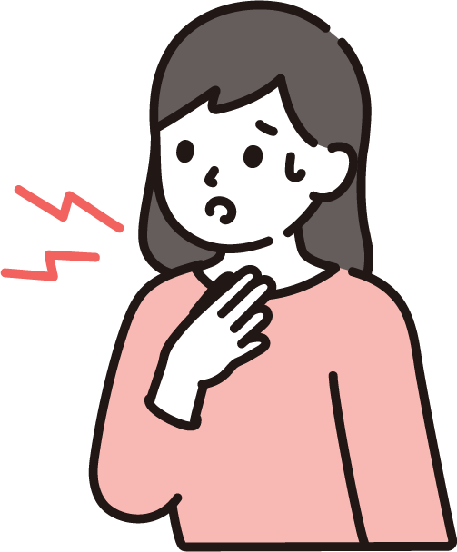 喉が痛い人