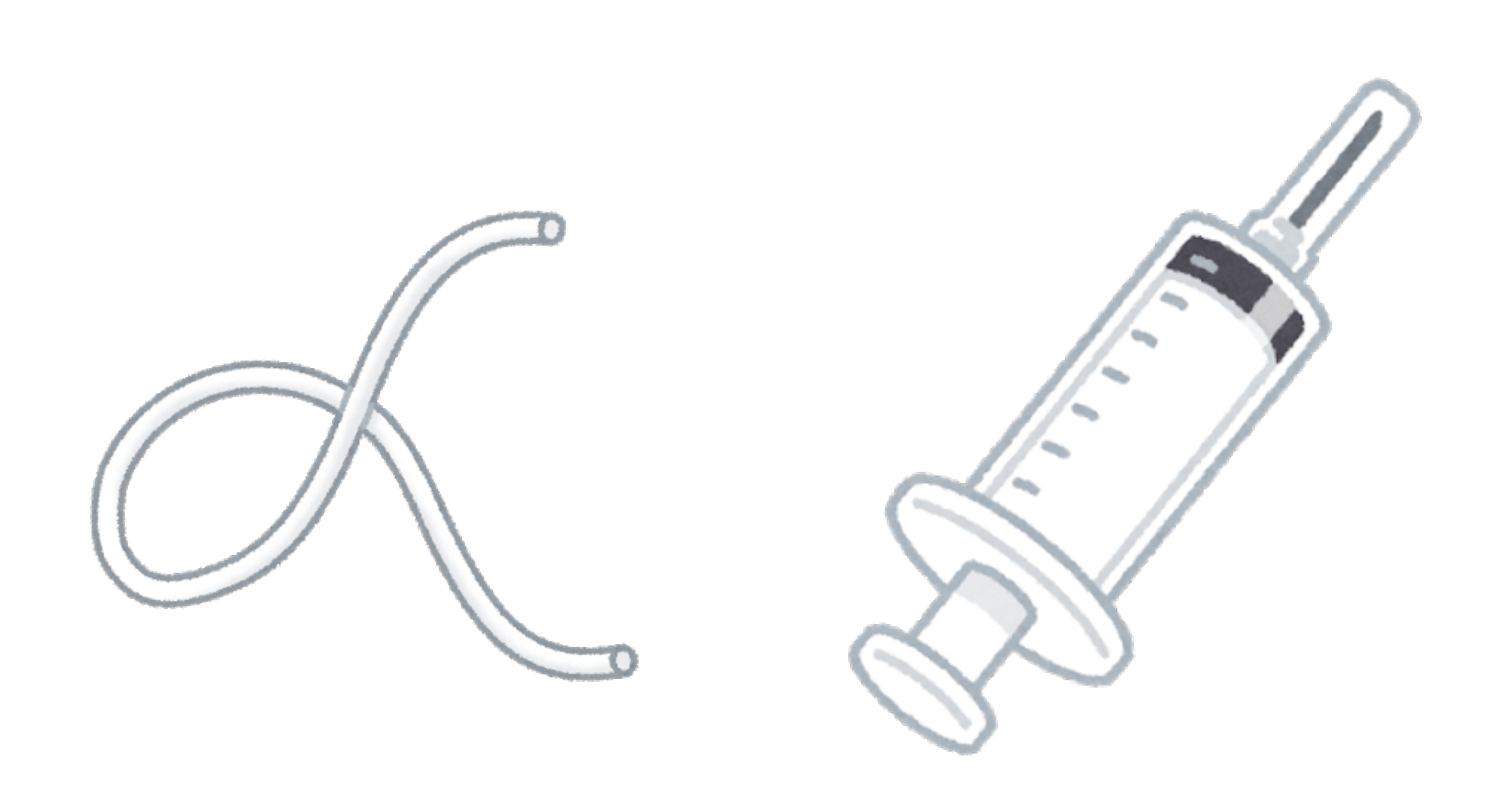 注射器とカテーテルの図
