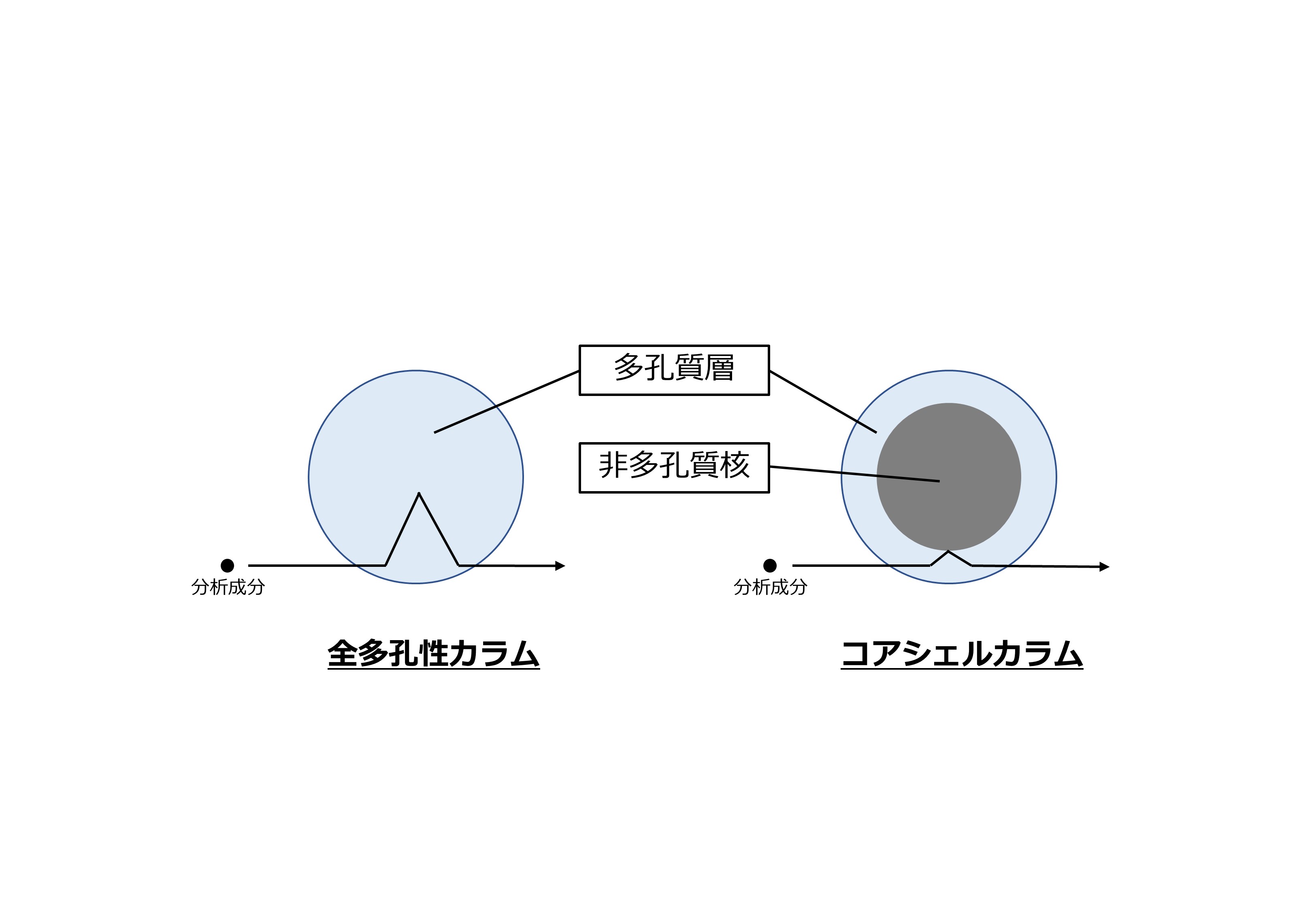 コアシェルカラムのイメージ